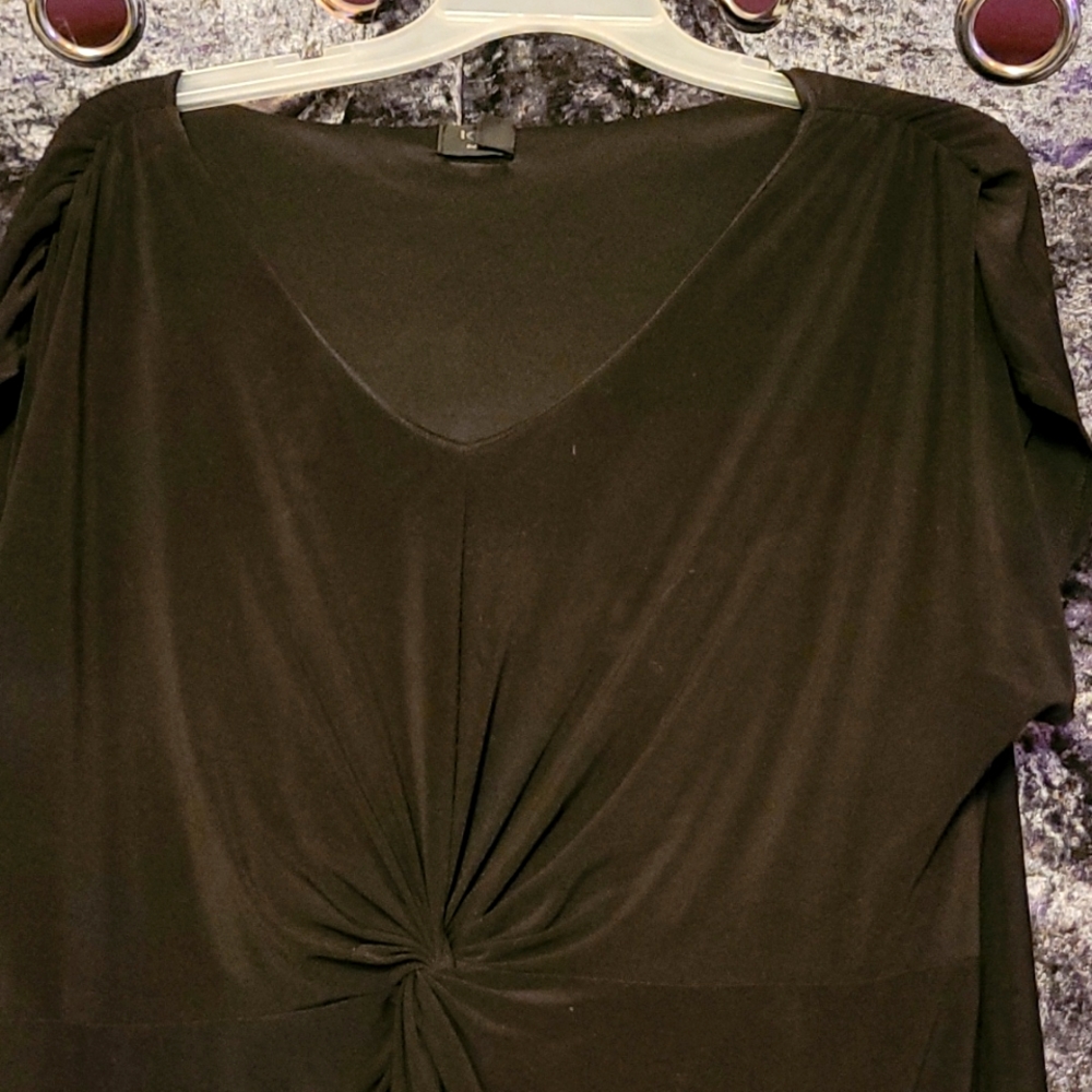 Classic Igigi Black Front Twist V-Neck Dress Plus 22/24